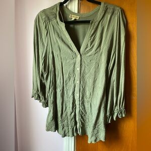 Olive Green Women's Top
